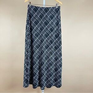 Gnw Medium Maxi Flowy Pattern Print Fall Winter Skirt Diamond Retro Modest
